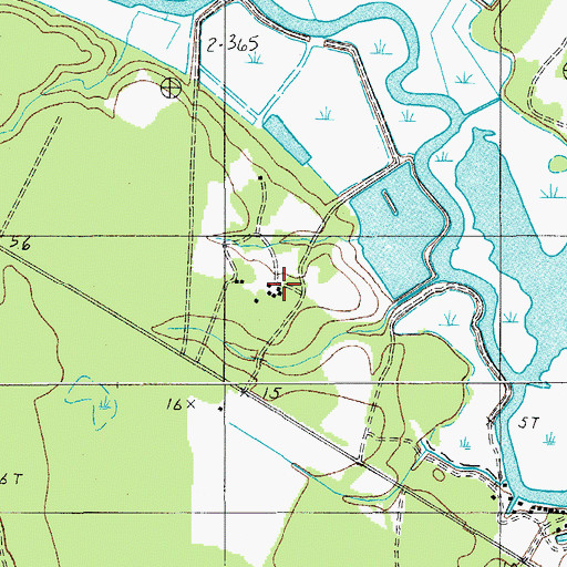 Topographic Map of Whitehouse Plantation, SC