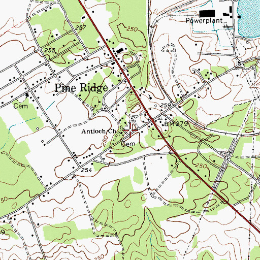 Topographic Map of Antioch School (historical), SC