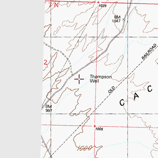Topographic Map of Thompson Well, AZ