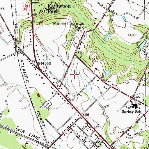 Topographic Map of Bell Acres, SC