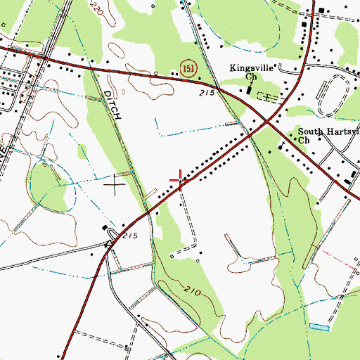 Topographic Map of Calvary Church (historical), SC