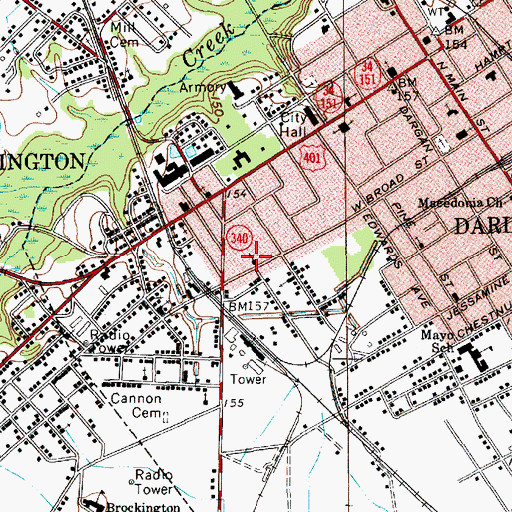 Topographic Map of Church of God, SC