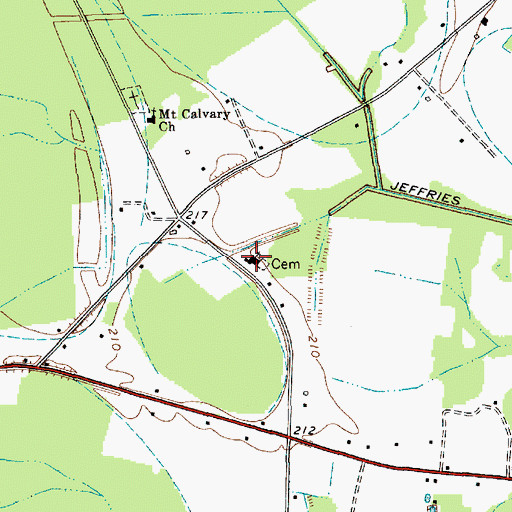 Topographic Map of Church of God, SC