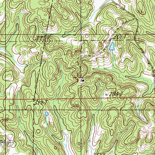 Topographic Map of Oak Grove Church, AL