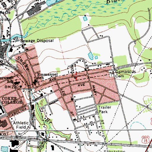 Topographic Map of Church of the Nazarene, SC