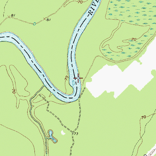 Topographic Map of Cockers Falls, SC