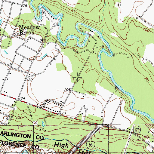 Topographic Map of Crestview, SC