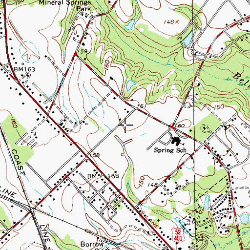 Topographic Map of Darlington Career Center, SC