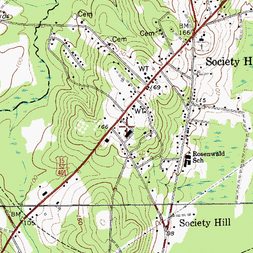Topographic Map of Davis Field, SC