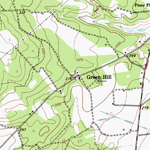 Topographic Map of Sunbar School (historical), SC