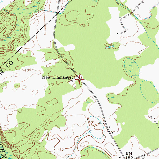 Topographic Map of Enoch School (historical), SC