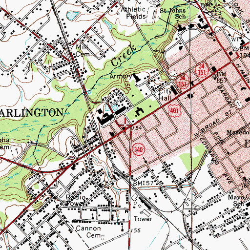 Topographic Map of Epworth United Methodist Church, SC