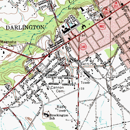 Topographic Map of First Pentecostal Holiness Church, SC