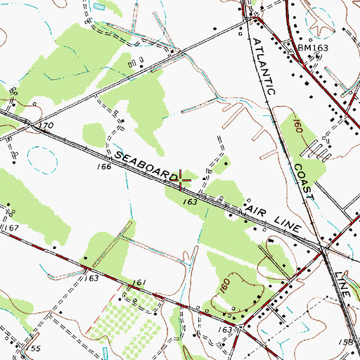 Topographic Map of Country Oak, SC