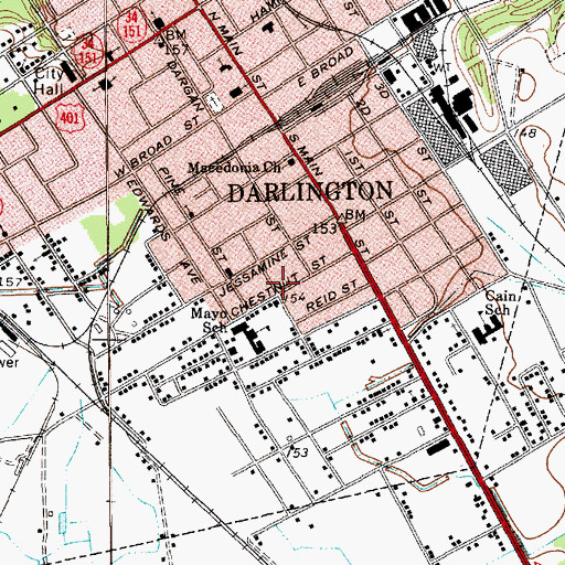 Topographic Map of Friendship Baptist Church, SC