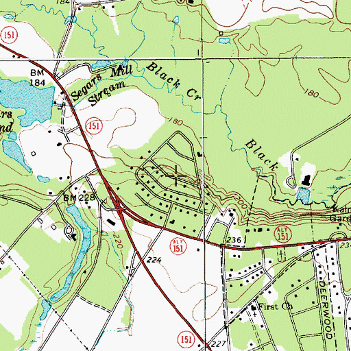 Topographic Map of Forest Hills, SC