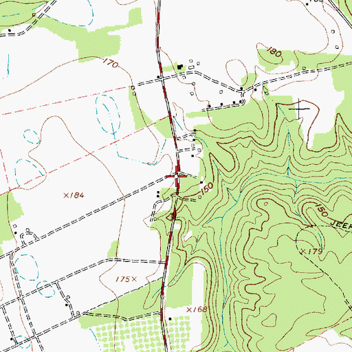 Topographic Map of Georgetown School (historical), SC