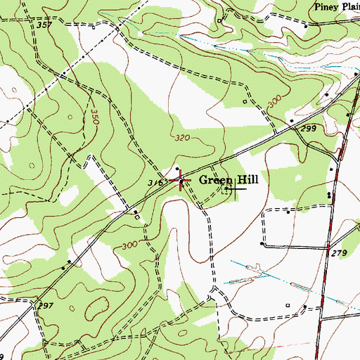 Topographic Map of Green Hill Church, SC