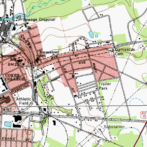 Topographic Map of Holiness Church, SC