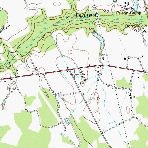 Topographic Map of Indian Branch School (historical), SC