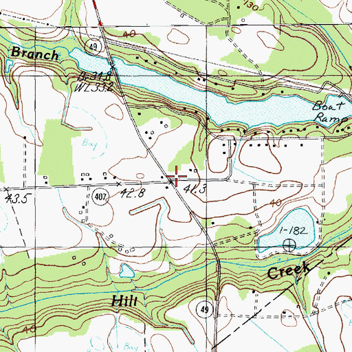 Topographic Map of James School (historical), SC