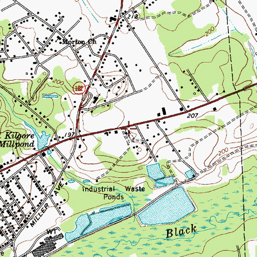 Topographic Map of Kay Branch Church, SC