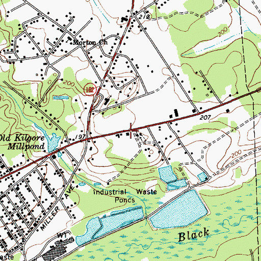 Topographic Map of Kay Branch School (historical), SC