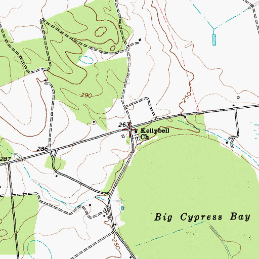 Topographic Map of Kellybell School (historical), SC