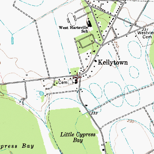 Topographic Map of Kellytown School (historical), SC