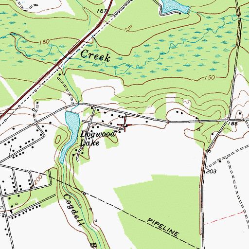 Topographic Map of Lakewood, SC