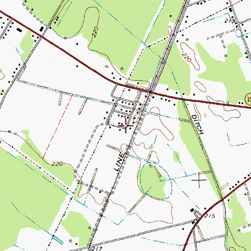Topographic Map of Lakefield Circle, SC