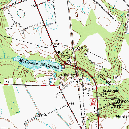 Topographic Map of McCowans Mill (historical), SC