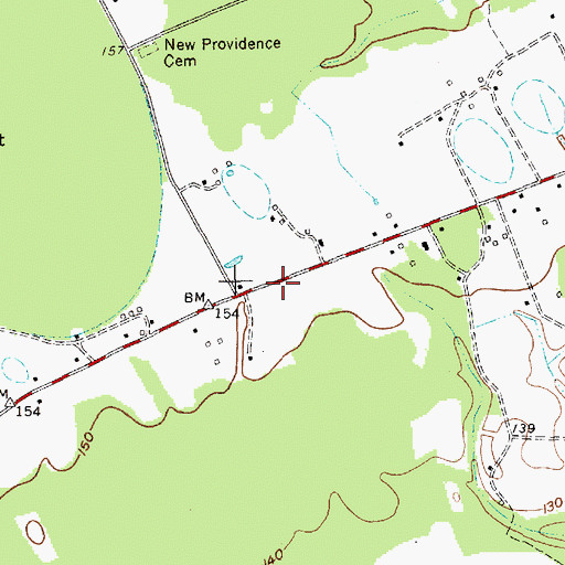 Topographic Map of Mechanicsville School (historical), SC