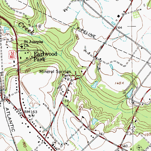 Topographic Map of Mineral Spring, SC
