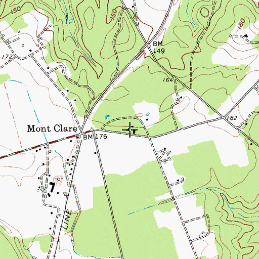 Topographic Map of Mount Clare Baptist Church, SC