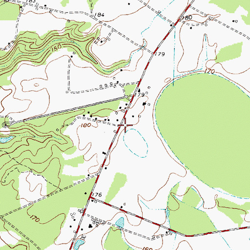 Topographic Map of Mount Sinai Church of God, SC