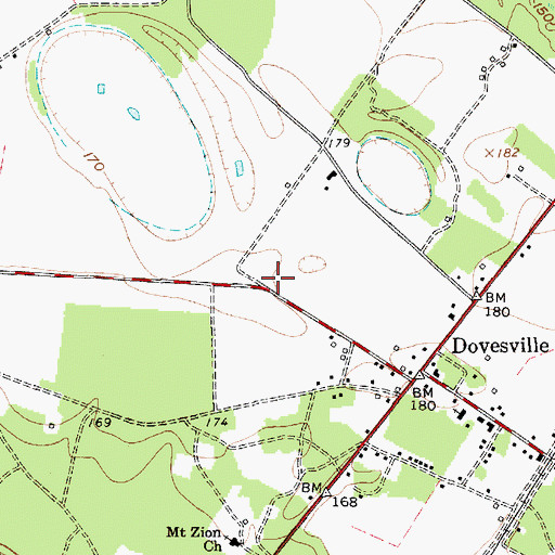 Topographic Map of Mount Zion School (historical), SC