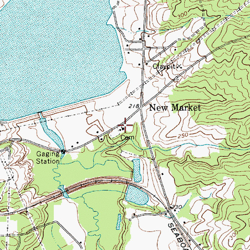 Topographic Map of New Market Methodist Church, SC