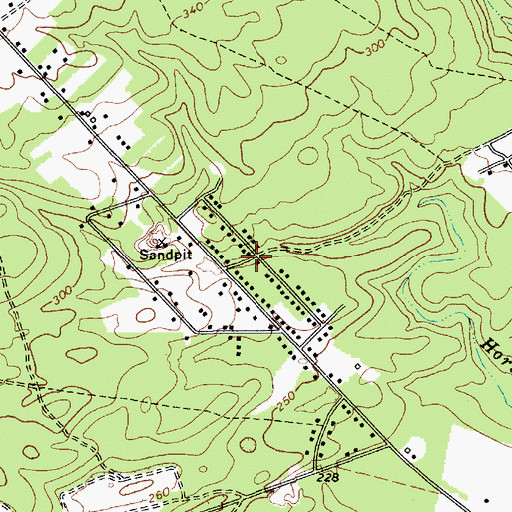 Topographic Map of Northwood, SC