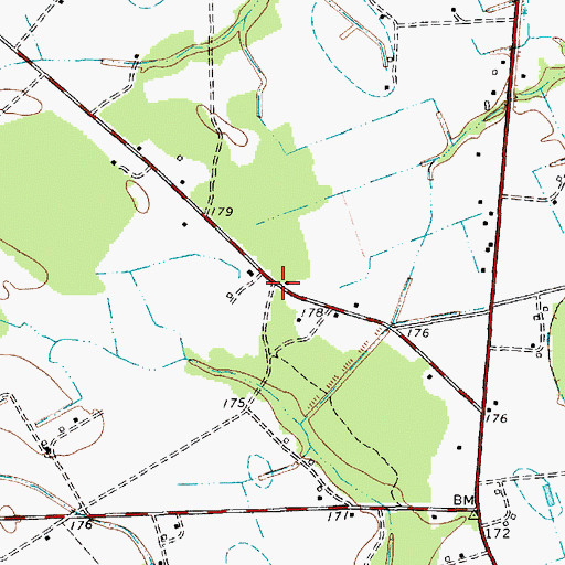 Topographic Map of Oak Grove School (historical), SC