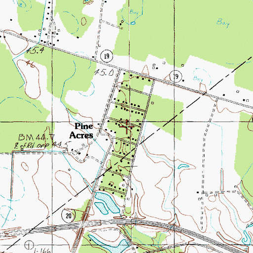 Topographic Map of Pine Acres, SC