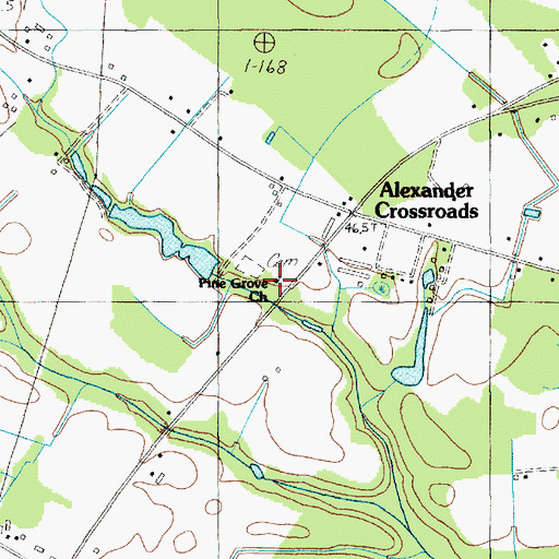 Topographic Map of Pine Grove Church, SC