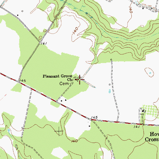 Topographic Map of Pleasant Grove School (historical), SC