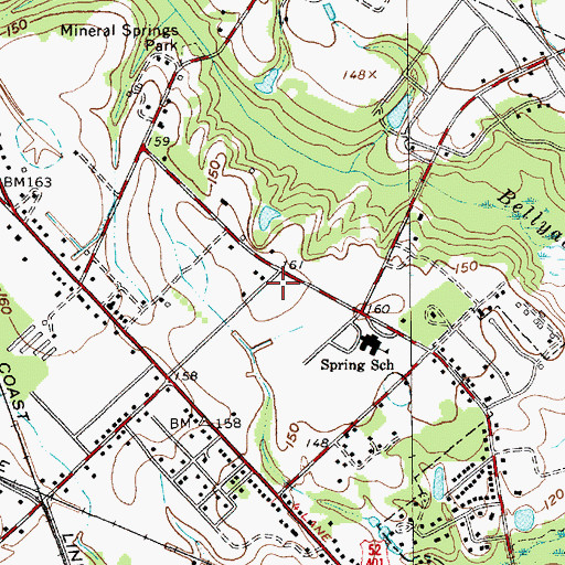 Topographic Map of Saint Johns High School, SC