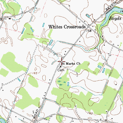 Topographic Map of Saint Marks School (historical), SC