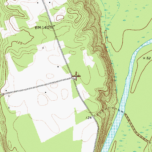 Topographic Map of Saint Paul Church (historical), SC