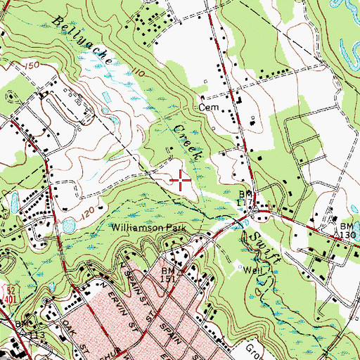 Topographic Map of Sartor Estates, SC