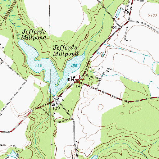 Topographic Map of Smiths Mill (historical), SC