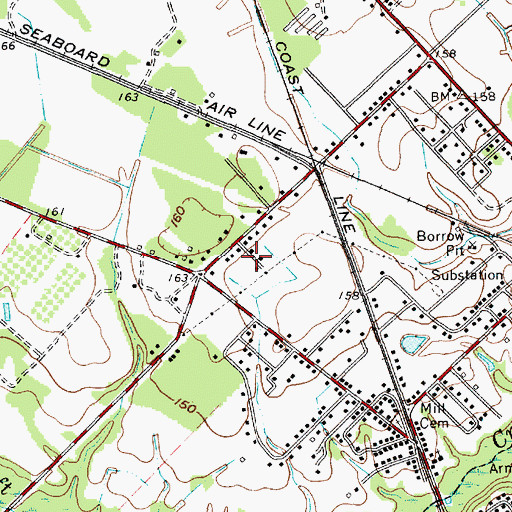 Topographic Map of Hunters Ridge, SC