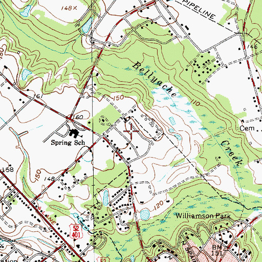 Topographic Map of Springdale, SC